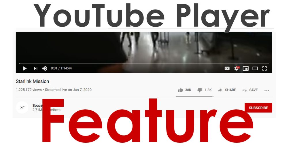 youtube player features