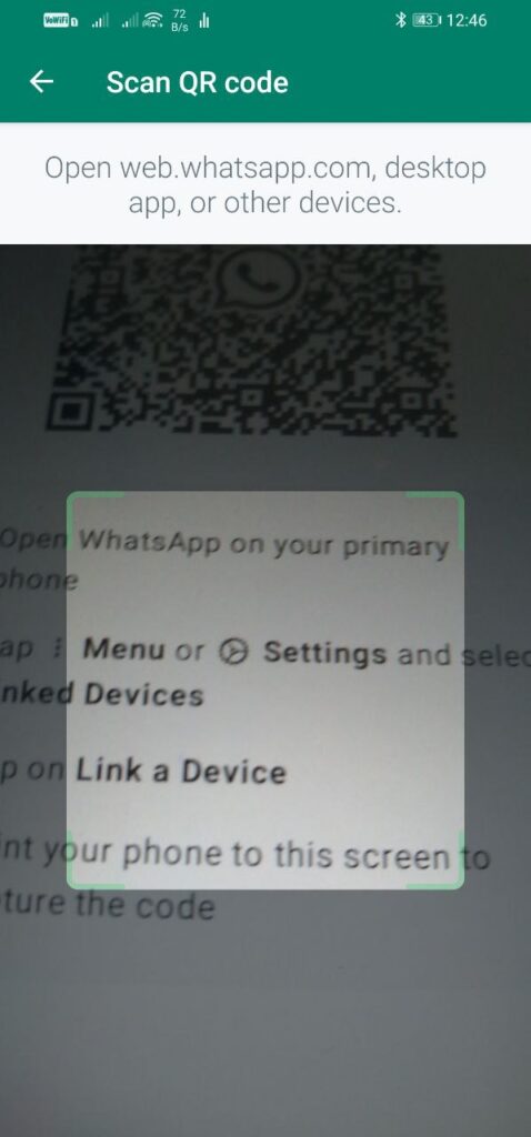 Scan Whatsapp QR Code