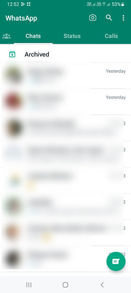 Second Phone Whatsapp chat