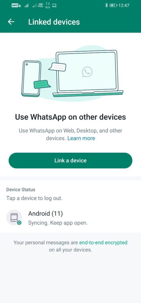 Whatsapp Linked Device Status