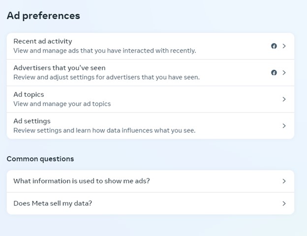 facebook account center ad preferences facebook account center ad preferences